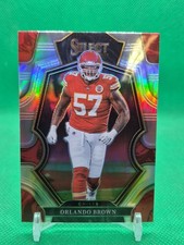 2022 SELECT FOOTBALL- ORLANDO BROWN- PREMIER LEVEL- SILVER PRIZM- CHIEFS