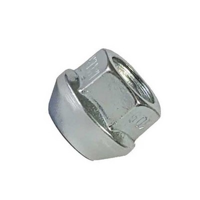 1x Offene Radmutter M12x1,25 Kegelbund 60° silber für Suzuki, Aerio (RH42), Aeri