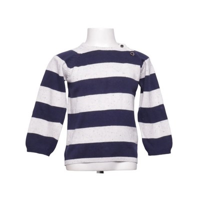 H&M Baby, Strickpullover, Größe: 104, Blau/Mehrfarbig, Baumwolle, Streifen #0G7