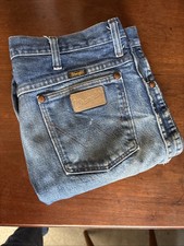Vintage Wrangler Jeans Mens 34x29 936PWD Cowboy Cut Slim Fit Med Wash Distressed