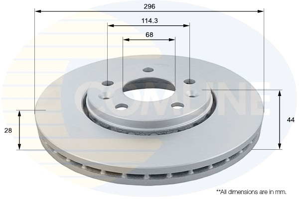 2 PCS COMLINE ADC1163V Brake Disc