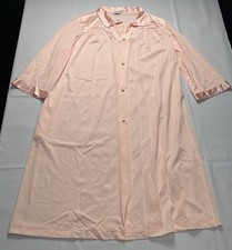 Vintage Vanity Fair Pink Nylon Robe Sz M Silky Loungewear Feminine Classic