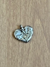 SILPADA N1727  Sterling Silver Hammered Heart Pendant Only