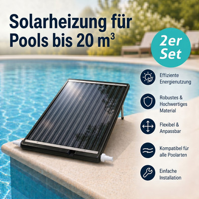 Poolheizung Solar Solarkollektor Sonnenkollektor Schwimmbecken Heizung bis 20m³