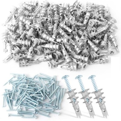 QCQIANG 240pcs Zinc Self-Drilling Drywall Anchors, Anchor and Screw Combination