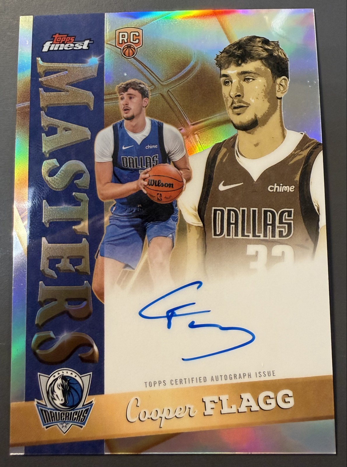 2025-26 Topps Finest - Masters Autographs Cooper Flagg #MA-CF (AU, RC)