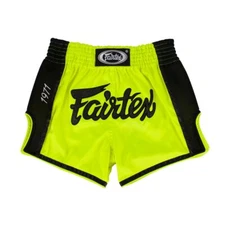 Fairtex Authentic Sport Muay Thai Boxing MMA Slim Cut Shorts BS1706 Lime Green