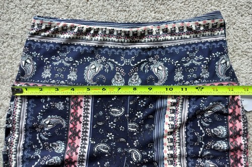 ShoSho Juniors Size M Knit Paisley Boho Active Yoga Bell Bottoms Flare Pants - Picture 2 of 7