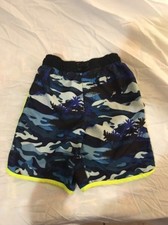 Boys Swim Trunks Swim Suit Blue Camo Laguna Authentic Size 6