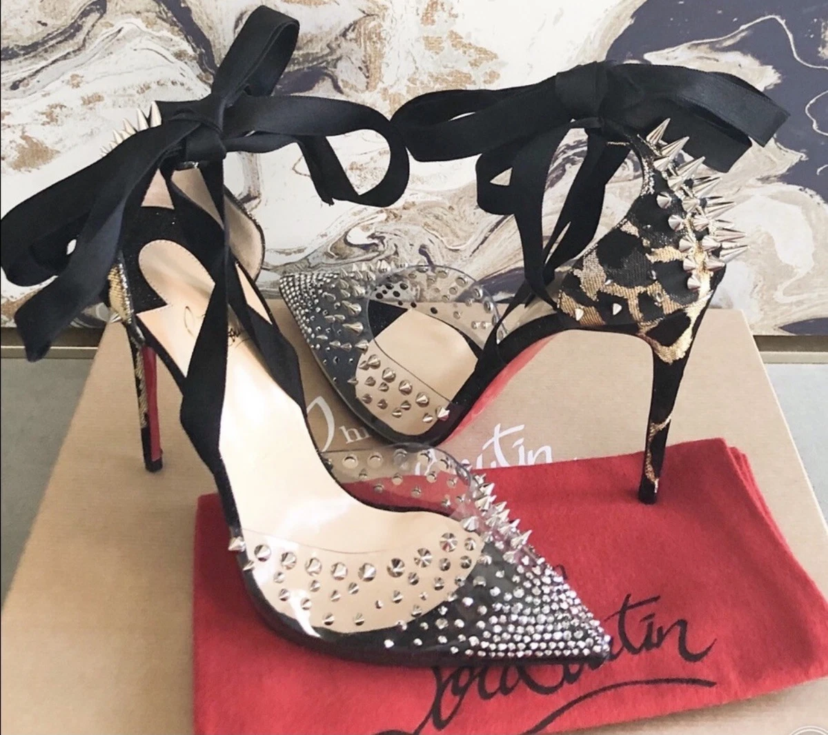 Christian louboutin shop embellished pumps