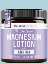 Magnum Solace Nighttime Magnesium Lotion with Arnica, 5 oz