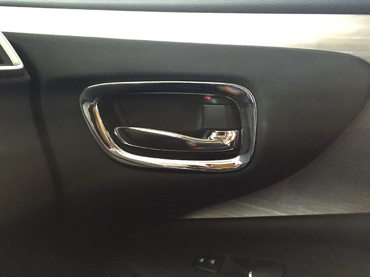 ABS Chrome 4 Door Interior Door Bowl Trim Cover For Nissan Murano 2015-2018 - Image 3 of 4