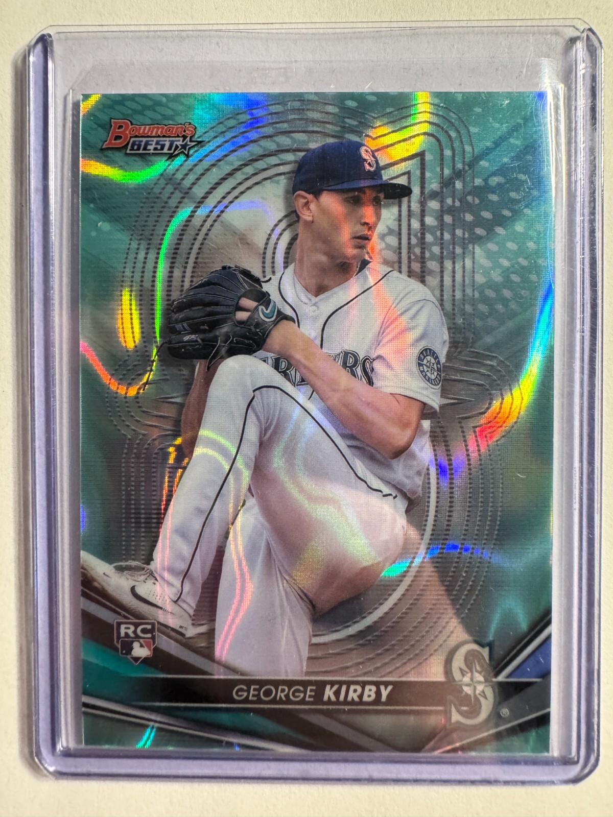 K310,414 - 2022 Bowman's Best Aqua Lava Refractors #69 George Kirby #/199