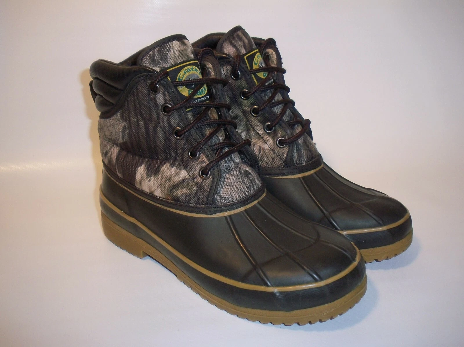 Crater Ridge Duck Boots Camo Hunting Waterproof Winter Snow Hiking Men’s Size 4