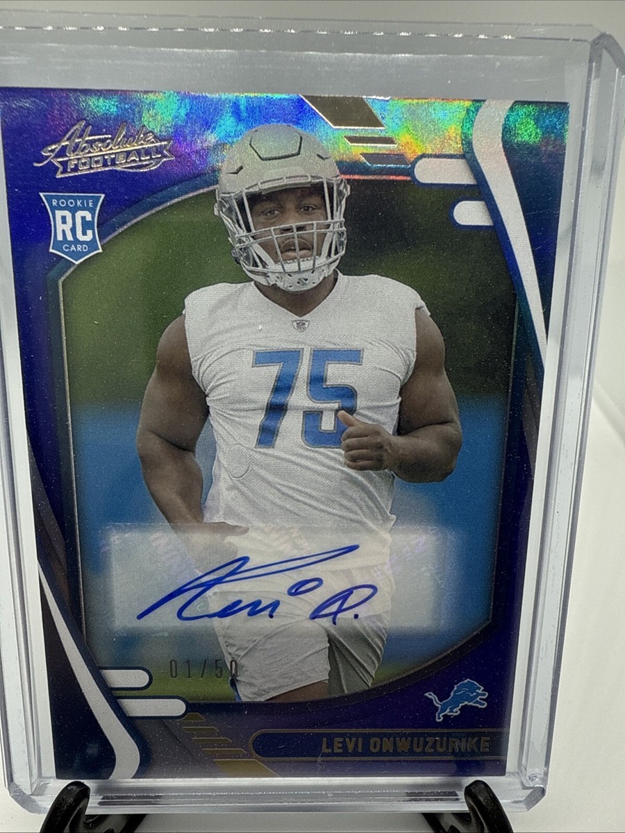 2021 Panini Absolute Spectrum Blue /50 Levi Onwuzurike Rookie Auto