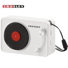 Crosley CR3029A-WH Mini Turntable Bluetooth Speaker W/ USB Charging - White