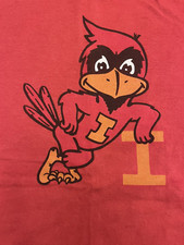 Vintage Iowa State Cyclones Cy Mascot Shirt Men's XL Red NCAA College Footbal