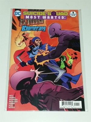 SUICIDE SQUAD MOST WANTED EL DIABLO BOOMERANG #1 VARIANT NM+ 9.6 BETTER OCT 2016