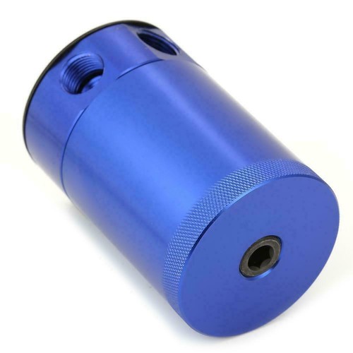 Separador universal de aceite de aluminio con deflector de 2 puertos tanque aire aceite para automóvil - Imagen 9 de 10
