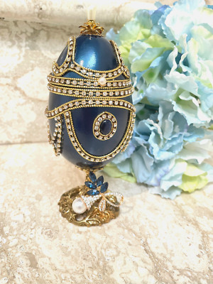SApphire Diamond Faberge Eggs Imperial Royal Collection 20th Anniversary Fabergé