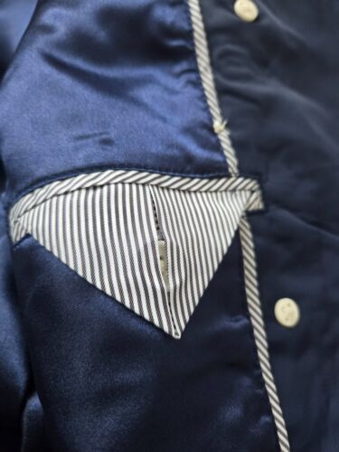 NWT J.Crew Relaxed trench coat lightweight shiny nylon Navy P4 $328 (Runs Large) - Picture 6 of 8