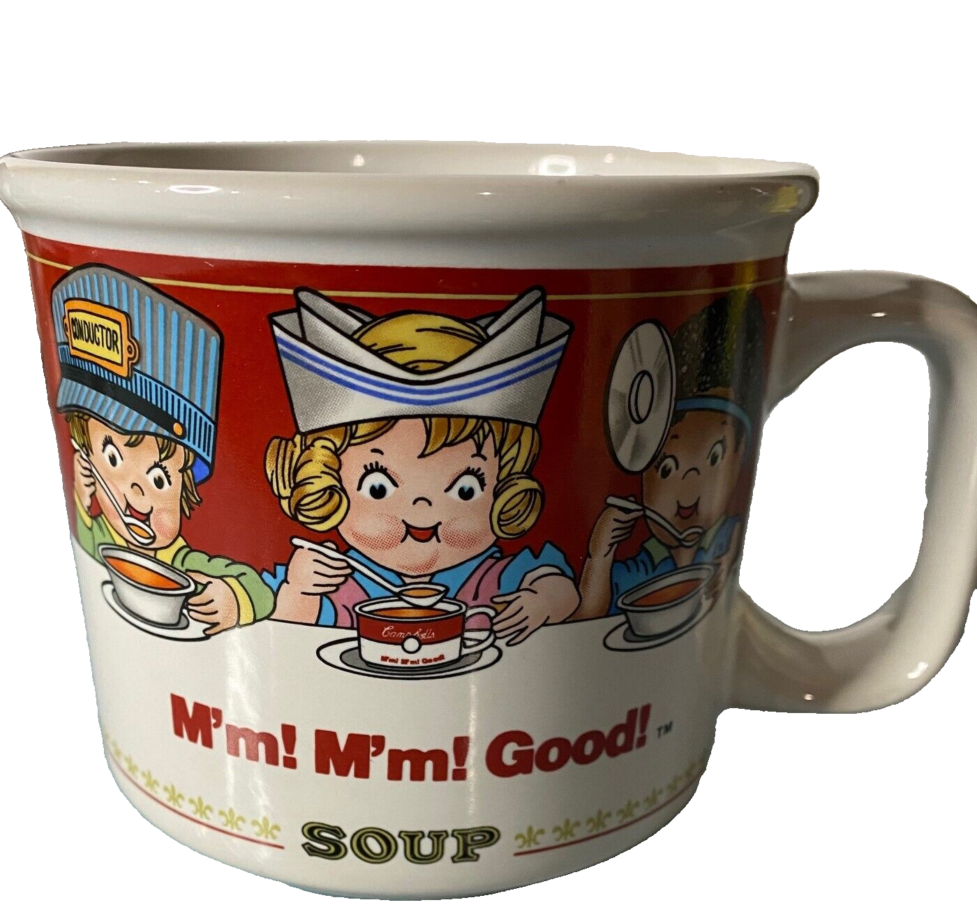 Campbell Soup Mug Pictures of Kids Eating Soup Holds 14 oz