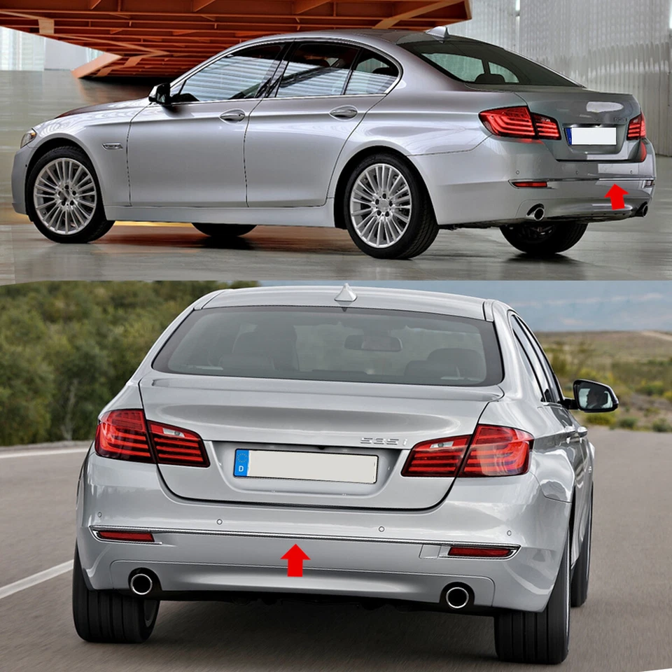 Rear Bumper Trim 51127341672 Chrome For 2014-2016 BMW 528i 535d 535i 550i Base Foto 3 de 4