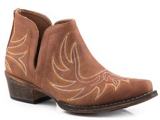 Roper Women' s Faux Leather AVA Western Stitch Ankle Boots 9 09-021-1567-1049