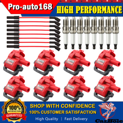 High Performance Ignition Coils & Spark Plugs & Wires For GM LS1 1997-2005 UF192