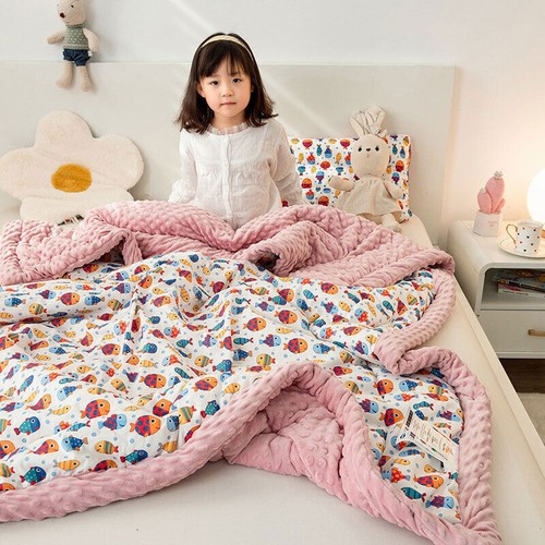 Children Blanket LargeSizePolka-dot Super Soft Kids Bed QuiltedQuilt Pillow Core - Bild 13 von 28