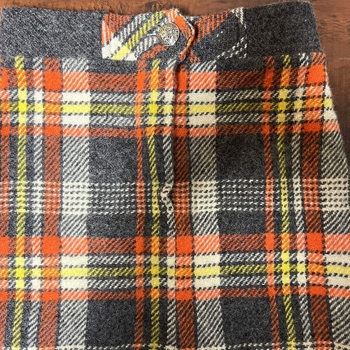 VINTAGE Bobbie Brooks 1970s Wool Blend Plaid Mini Skirt A-Line Vtg 70s Size 7 - Picture 3 of 9