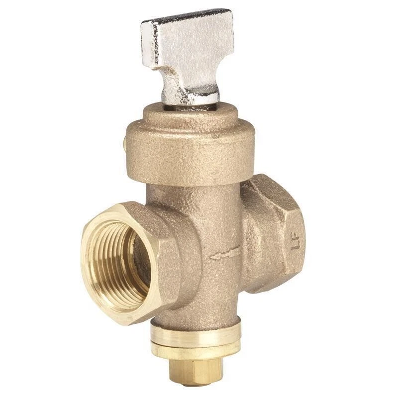 Homewerks 225 2 12 1 2 T FIP X 1 2 S FIP Ground Key Stop Drain Valve Bronze