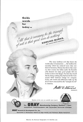 1956 Guide Words for Today Gray Manufacturing Co. National Geographic Mag Ad