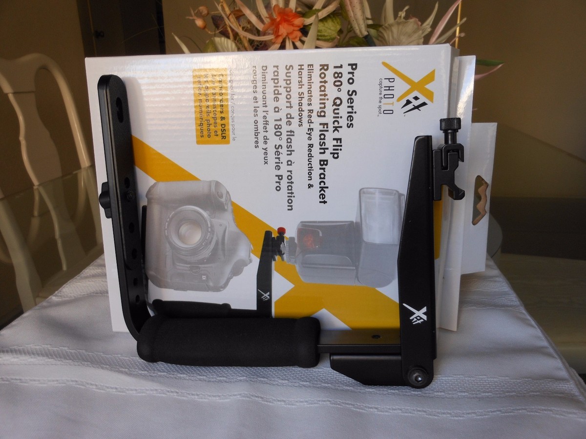 PHOTO Pro Series 180 degrees Quick Flip Rotating Flash Bracket | eBay