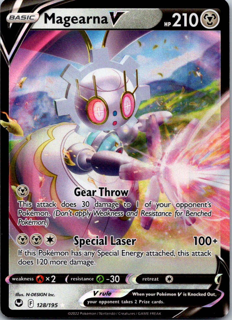 Magearna V 128/195 Silver Tempest Ultra Rare Holo Pokemon TCG Card NM Magearna V 128/195 Silver Tempest Ultra Rare Holo Pokemon TCG Card NM