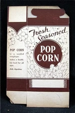 Vintage Fresh Seasoned Popcorn Box Unused Old Unused Movie Theatre Stock