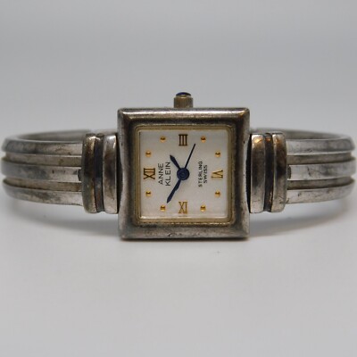 Anne Klein Sterling Bracelet Watch Swiss Quartz White Dial Womens New Battery Anne Klein Sterling Bracelet Watch Swiss Quartz White Dial  main image 3