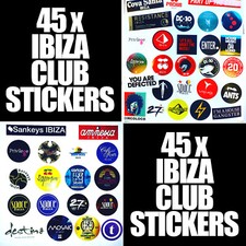 45 x Ibiza Club Stickers  - Amnesia Space DC10 Pacha Ushuaia Pacha Music On