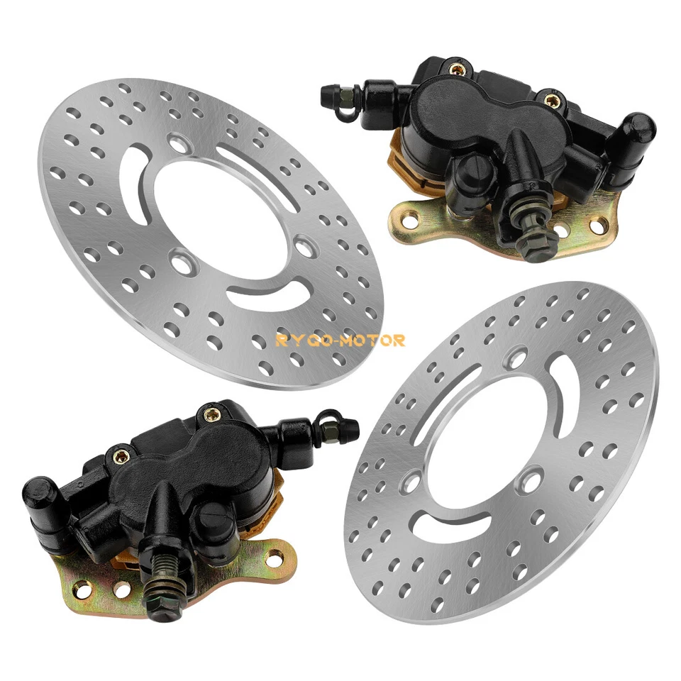 Front Brake Calipers & Brake Rotors for Kawasaki Bayou 300 KLF300C 4x4 1989-2004 - Image 3 of 4