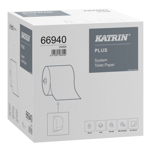 KATRIN® 66940 Plus Toilettenpapier 2lagig Klopapier weiß - 36 Rollen á 800 Blatt - Bild 1 von 2