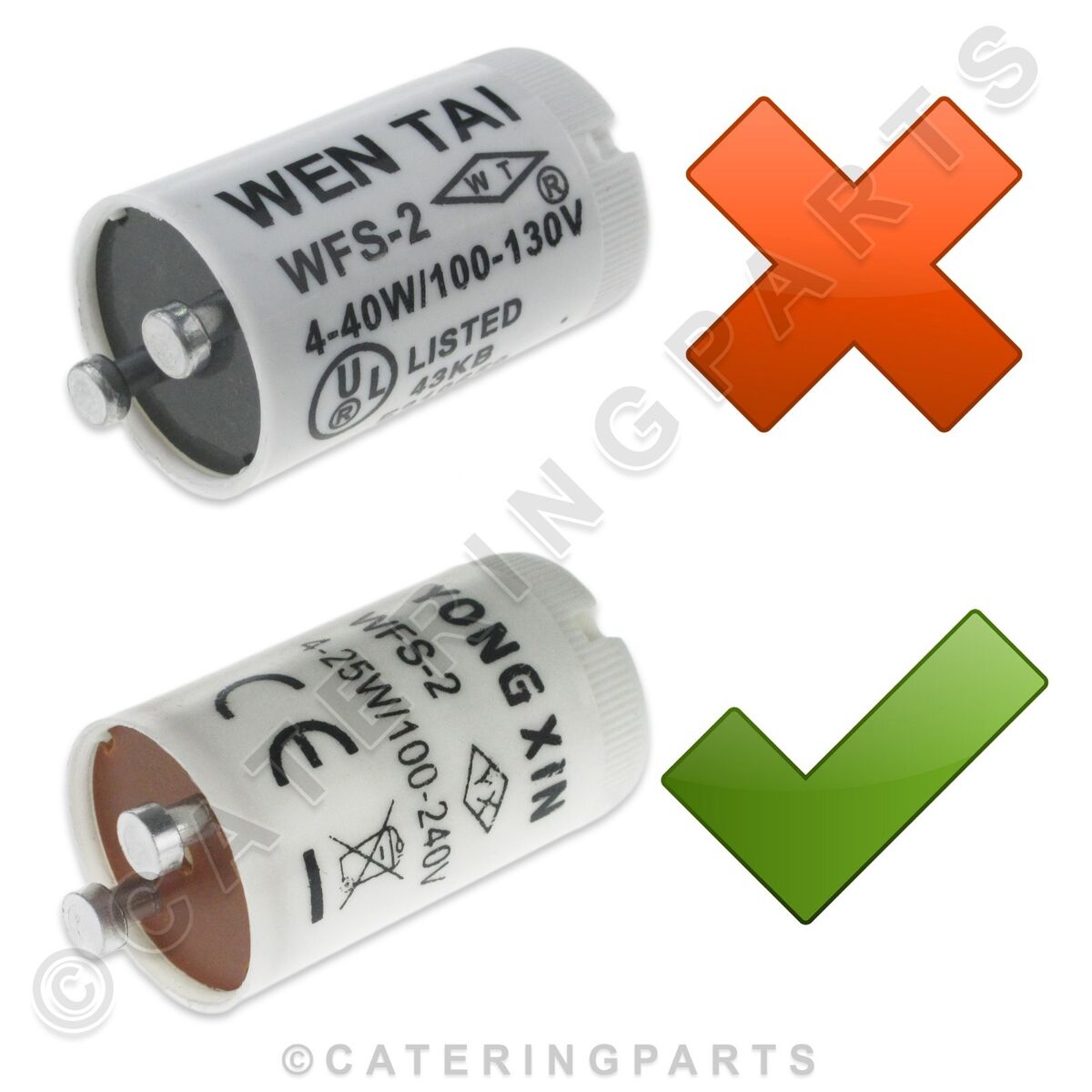 2 x 4W - 25W NEW LAMP STARTER FOR BUFFALO / EASYZAP 2 x 4W - 25W NEW LAMP STARTER FOR BUFFALO / EASYZAP