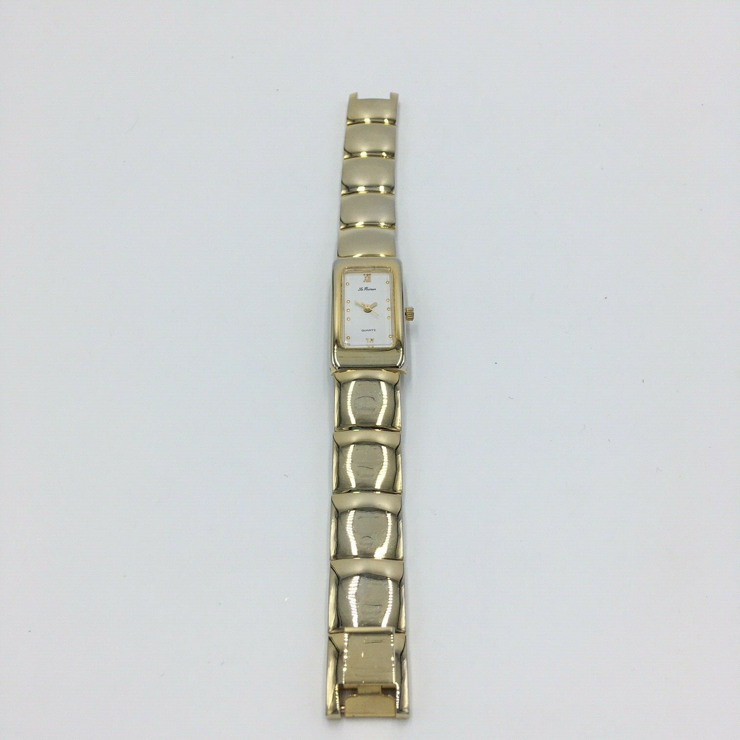 Vintage Le Baron Quartz Watch Working Gold Tone Links Rectangle Face eBay