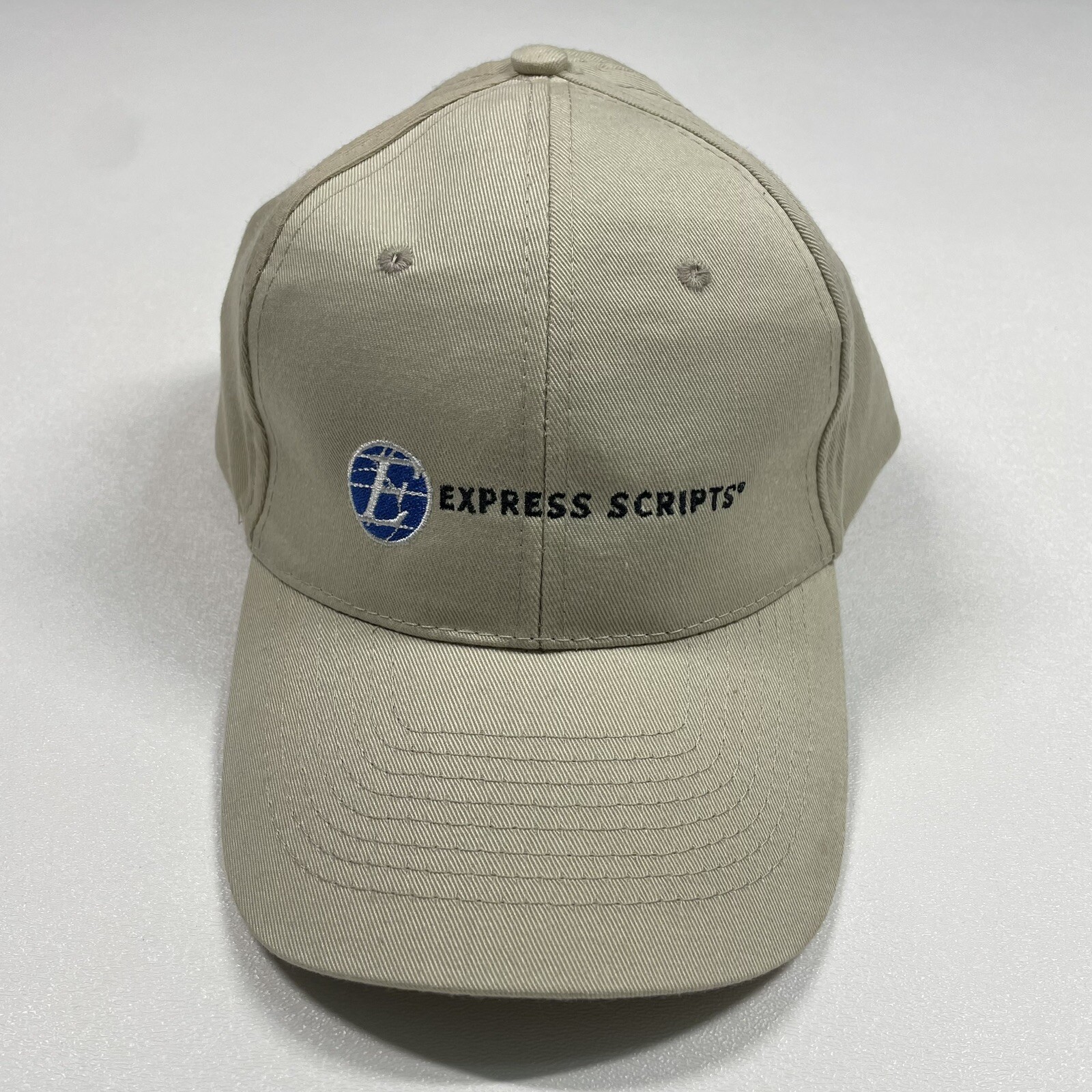 Express Scripts Hat Cap Men’s Beige Strapback Emb… - image 1