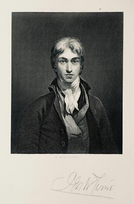 um 1879 antiker Druck PORTRAIT eines TURNER gestochen von W. Holl von J.M.W. Turner R.A