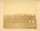 1860s 70s TROOP OF CIVIL WAR & INDIAN WARS ERA SOLDIERS LARGE ALBUMEN PHOTO