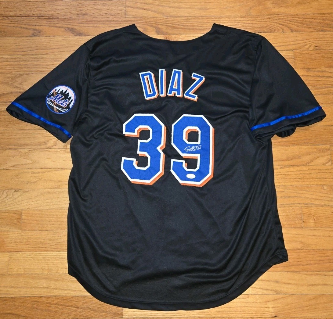 Edwin Diaz New York Mets Autographed Jersey Black JSA Certified WA342420