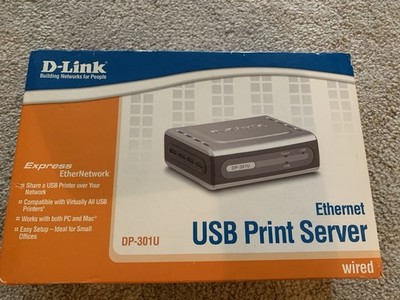 D-Link DP-301U Express EtherNetwork USB Print Server Wired Ethernet RJ-45