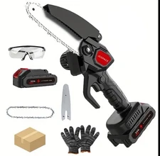 20V Cordless Mini Chainsaw 2x Battery Handheld Electric Power Chain Saw 