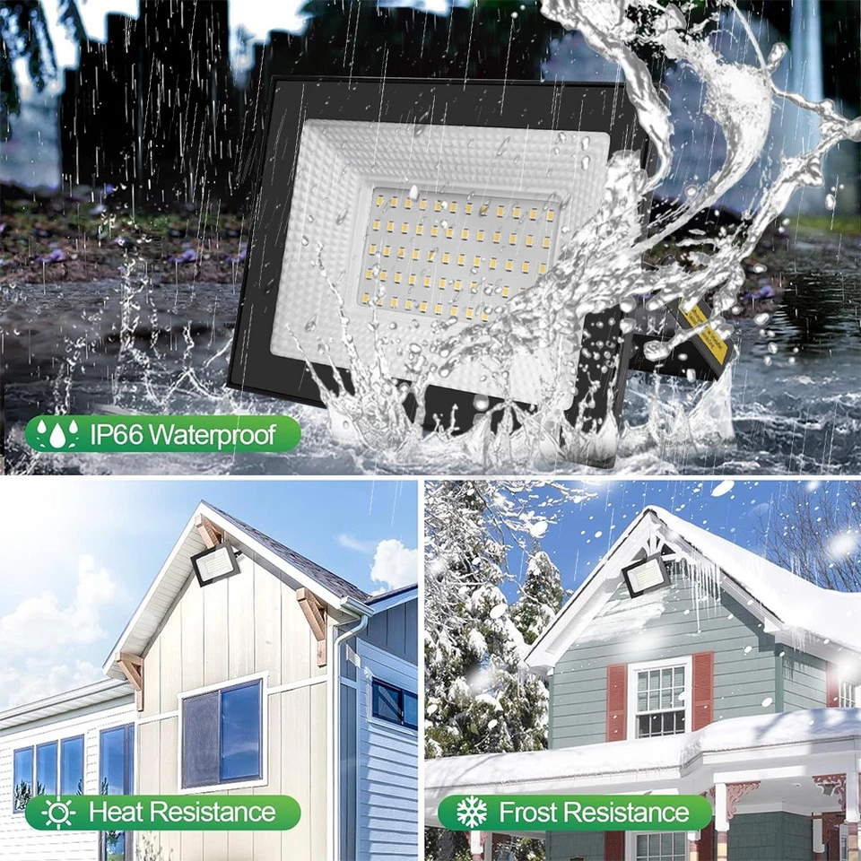 10-100Watt LED Fluter mit Bewegungsmelder Strahler Außen Scheinwerfer Flutlicht - Bild 3 von 4