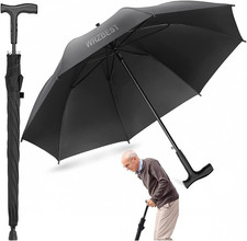 2-In-1 Walking Sticks Umbrella - Windbreak Ribs Walking Cane Umbrella Lightweigh